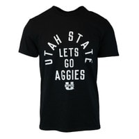 Utah State Let's Go Aggies Black T-Shirt
